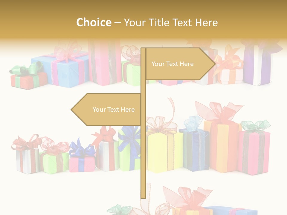 Ribbon Blue Closeup PowerPoint Template