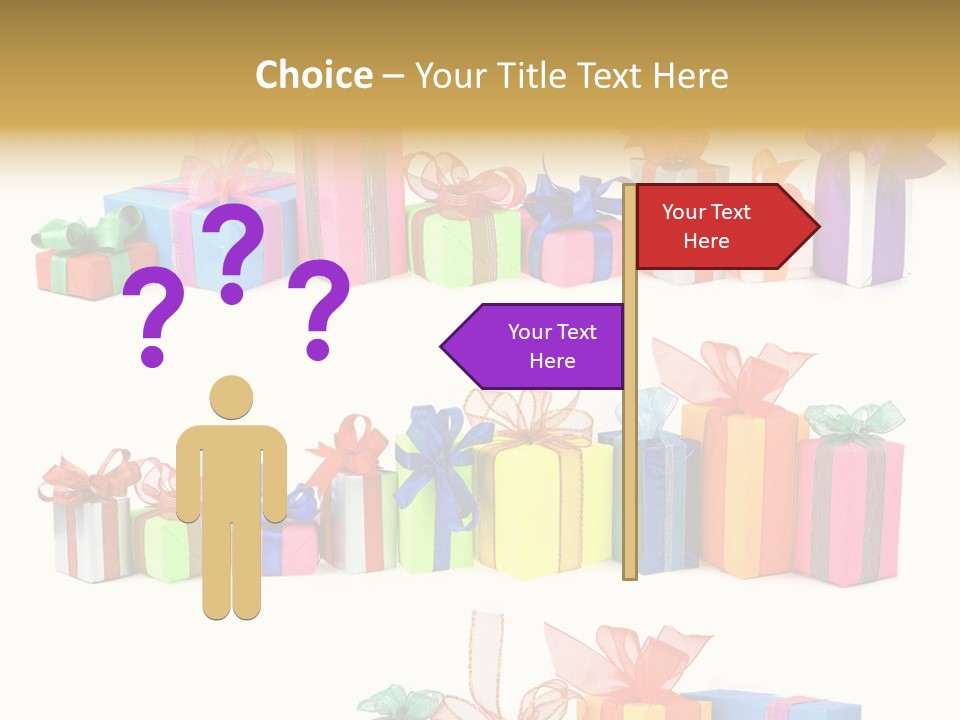 Ribbon Blue Closeup PowerPoint Template