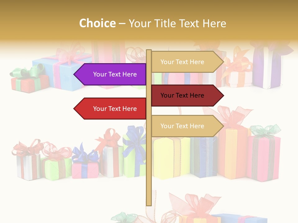 Ribbon Blue Closeup PowerPoint Template