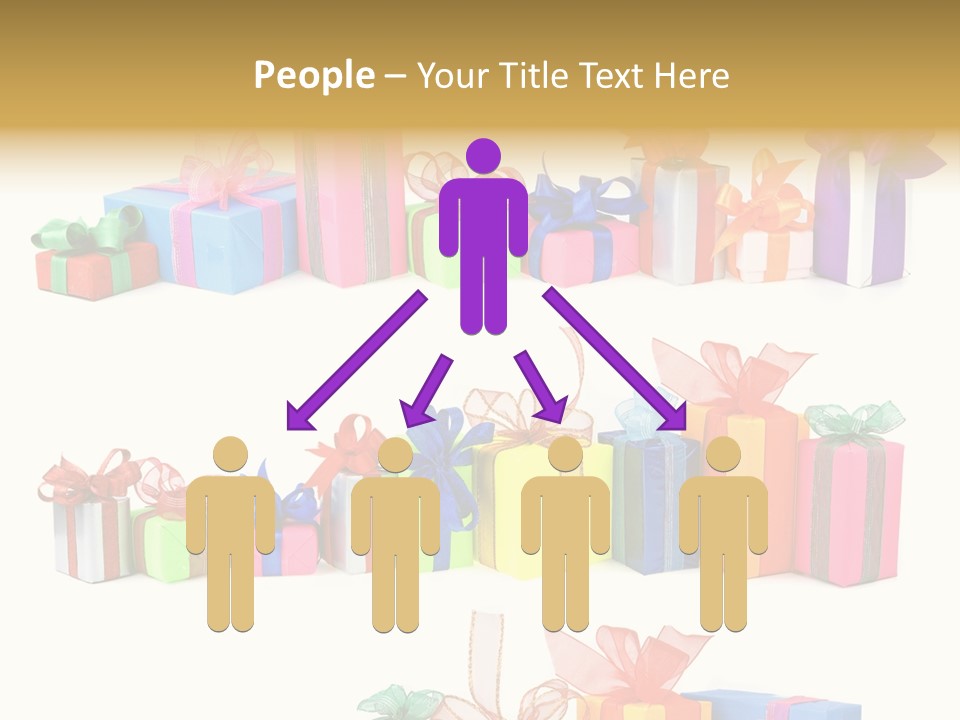 Ribbon Blue Closeup PowerPoint Template