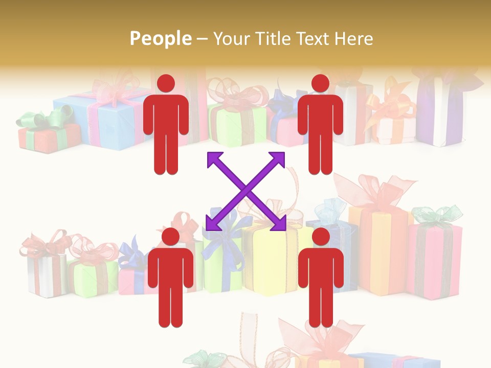 Ribbon Blue Closeup PowerPoint Template