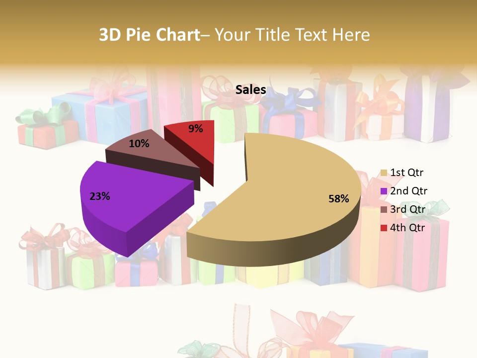 Ribbon Blue Closeup PowerPoint Template