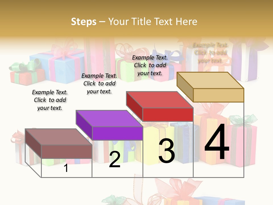 Ribbon Blue Closeup PowerPoint Template