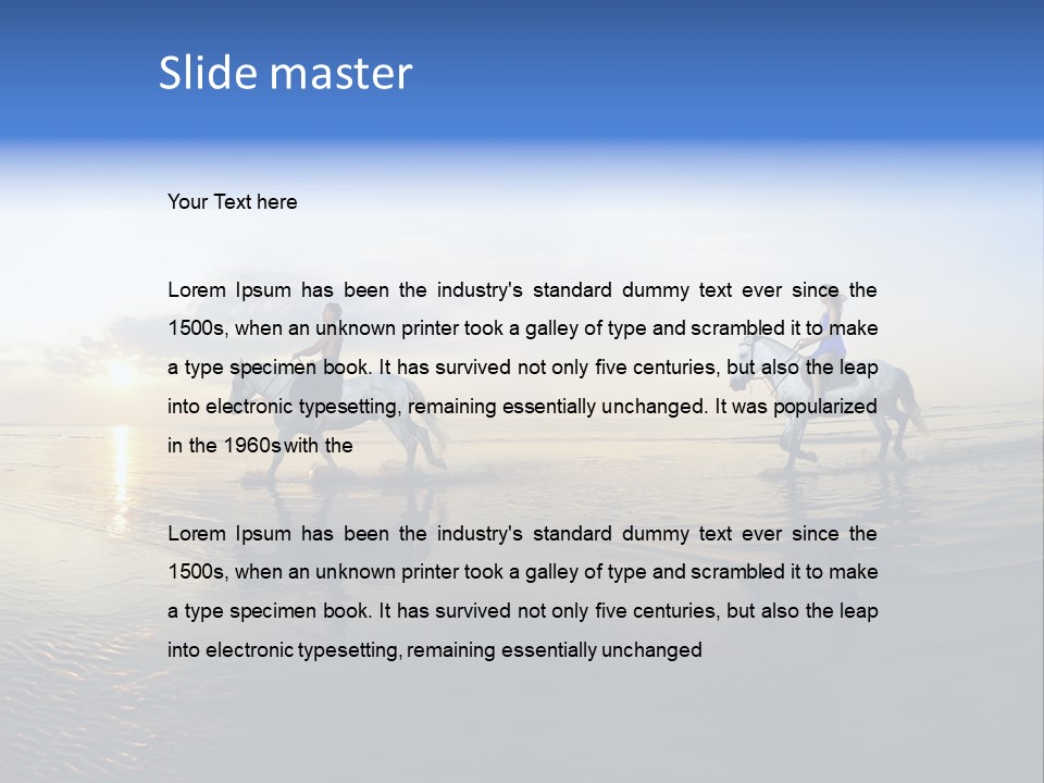 Horseback Riding In Costa Rica PowerPoint Template