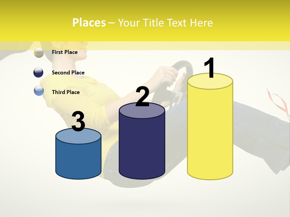 Yellow Speed Pose PowerPoint Template