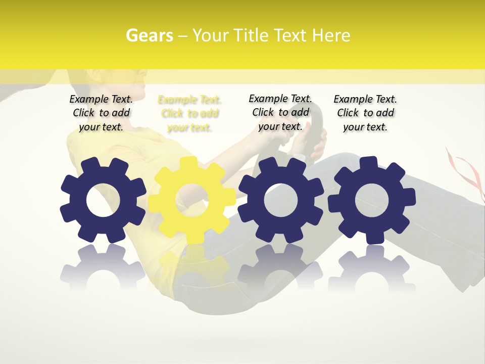 Yellow Speed Pose PowerPoint Template