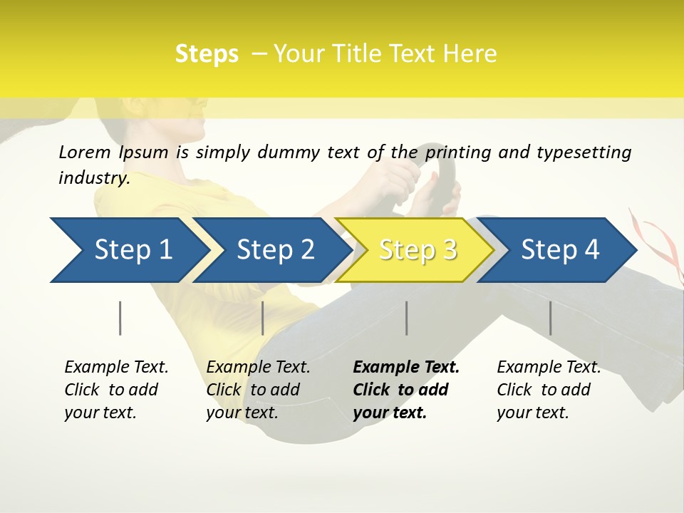 Yellow Speed Pose PowerPoint Template