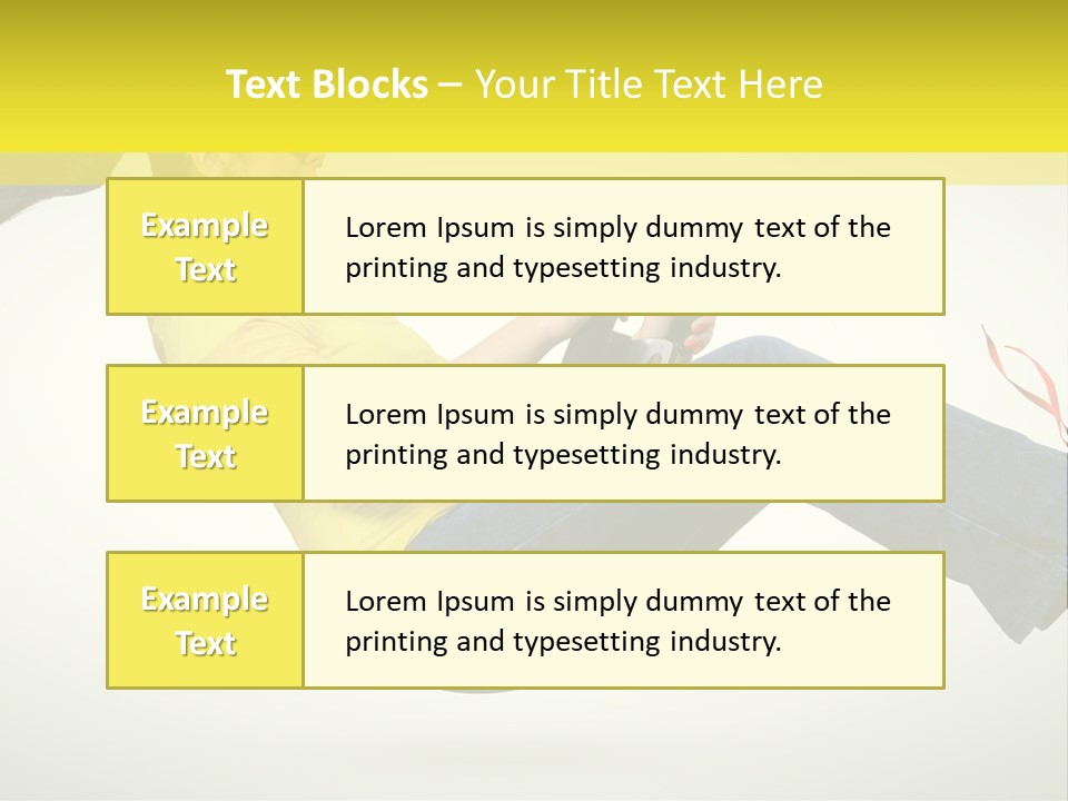Yellow Speed Pose PowerPoint Template