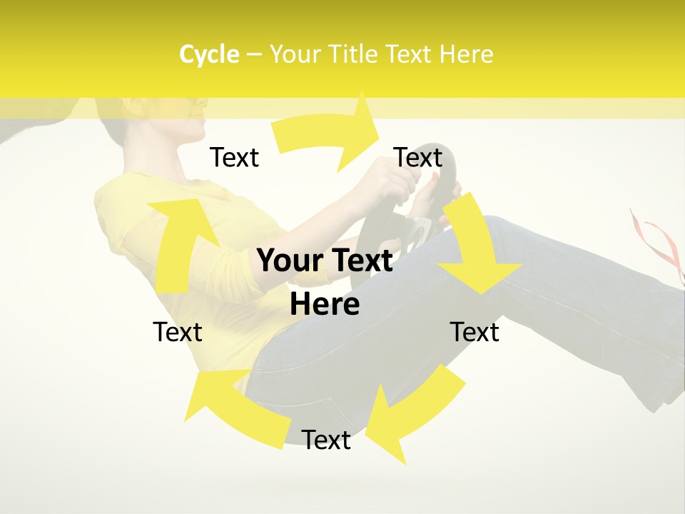 Yellow Speed Pose PowerPoint Template