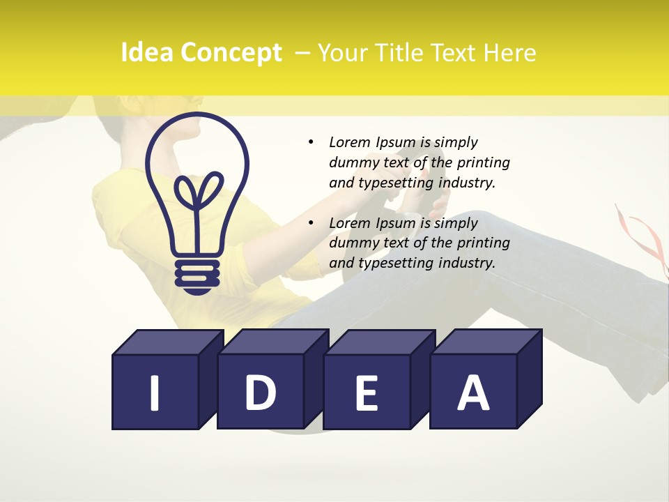 Yellow Speed Pose PowerPoint Template