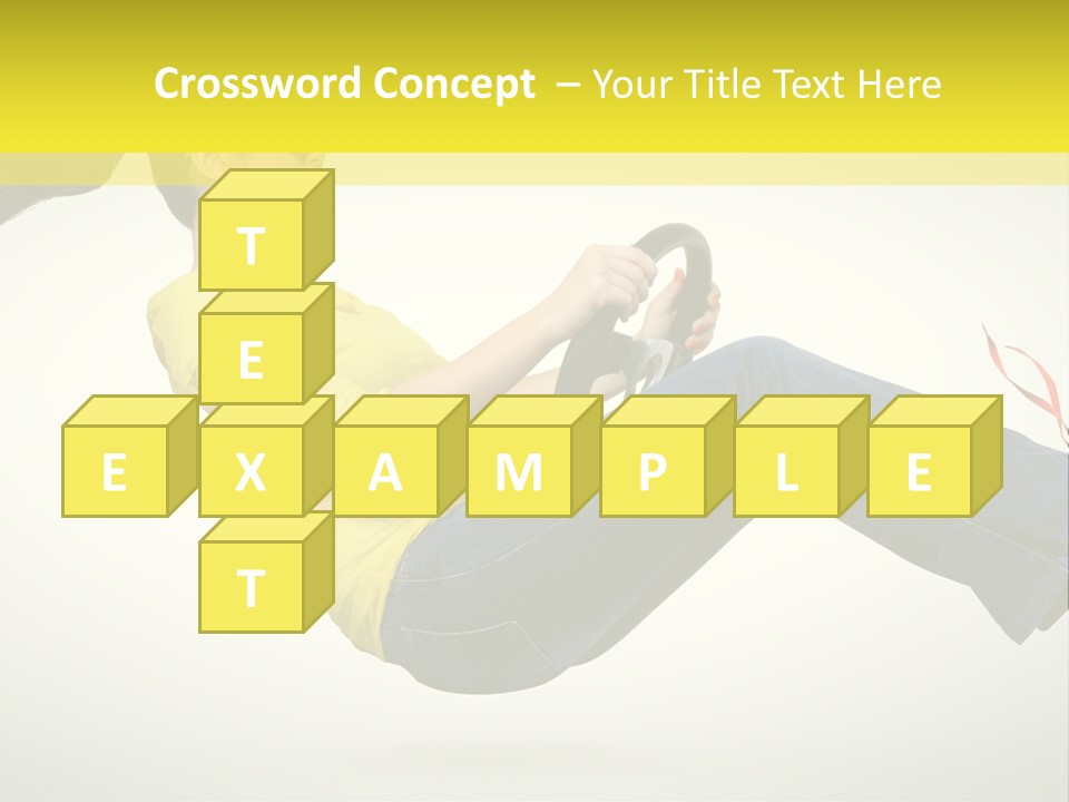 Yellow Speed Pose PowerPoint Template