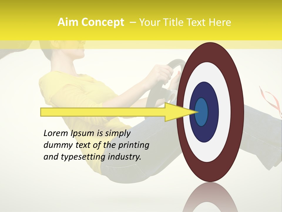 Yellow Speed Pose PowerPoint Template
