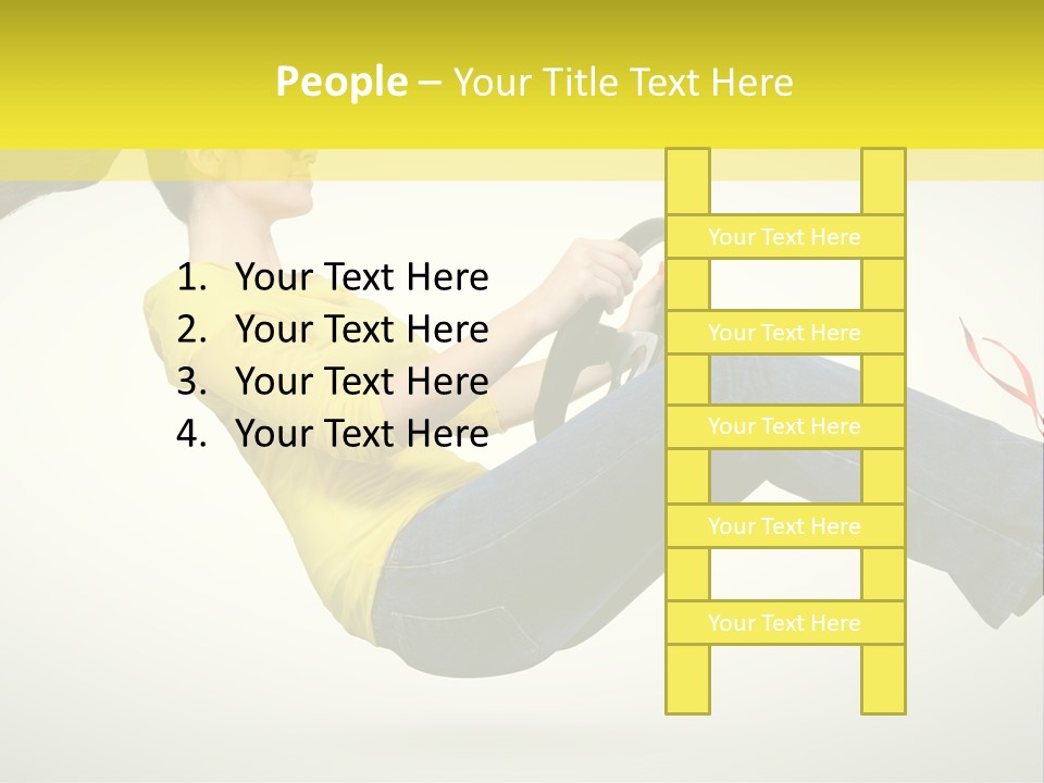 Yellow Speed Pose PowerPoint Template