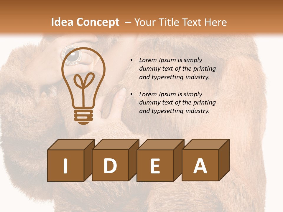 Posing Hairstyle Head PowerPoint Template