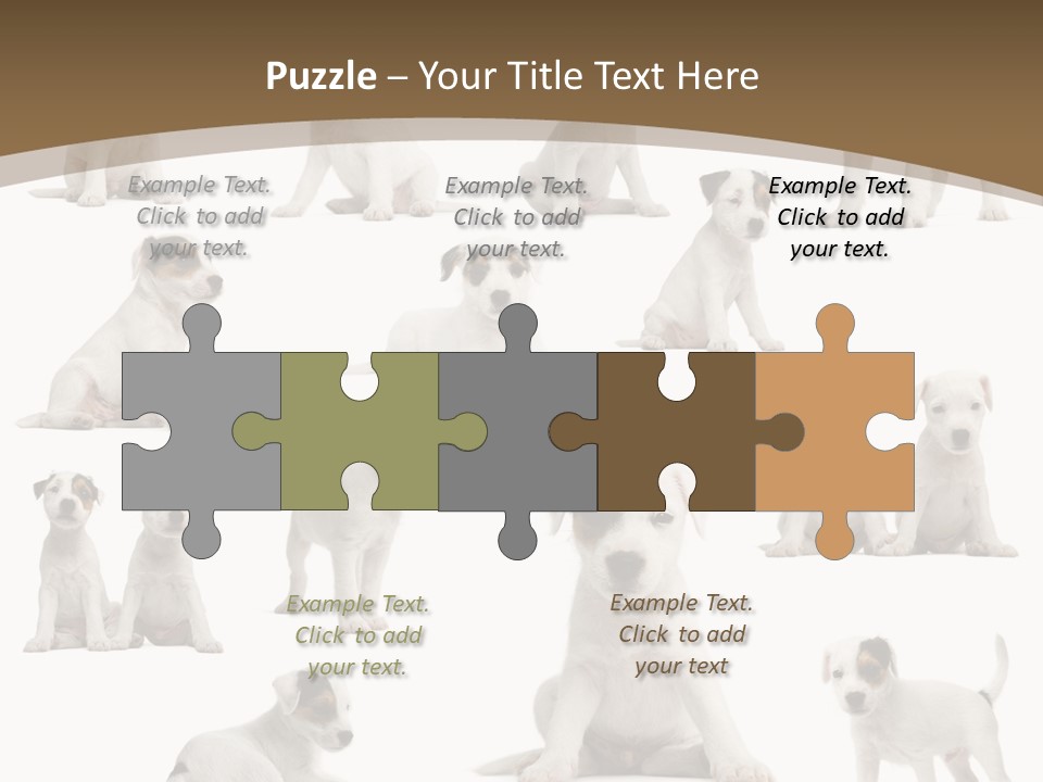 Parson Russell Terrier Puppies PowerPoint Template