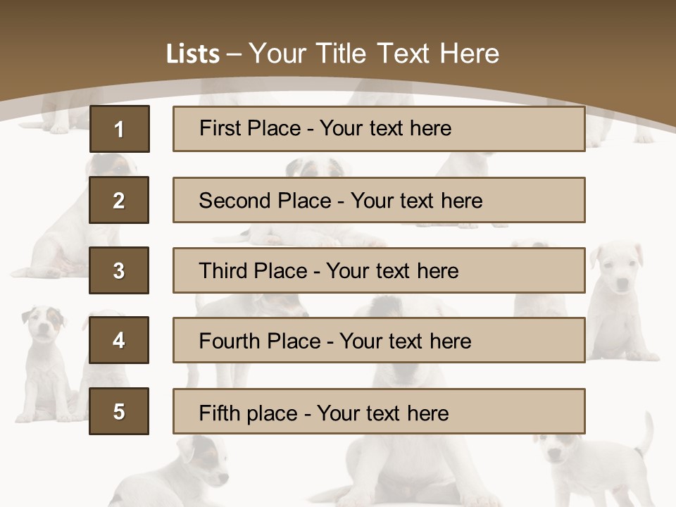 Parson Russell Terrier Puppies PowerPoint Template