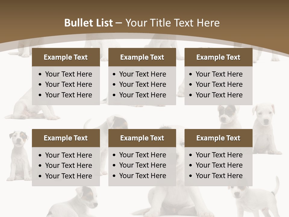 Parson Russell Terrier Puppies PowerPoint Template