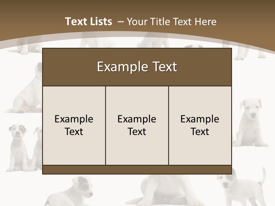 Parson Russell Terrier Puppies PowerPoint Template