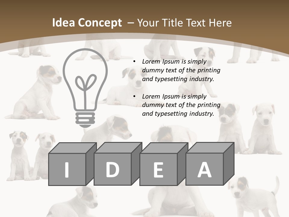 Parson Russell Terrier Puppies PowerPoint Template