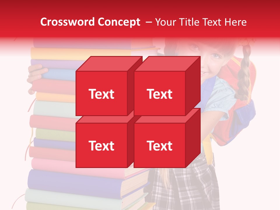 Isolated Smile Caucasian PowerPoint Template