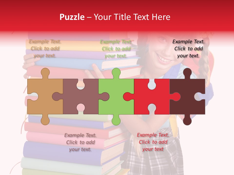 Isolated Smile Caucasian PowerPoint Template