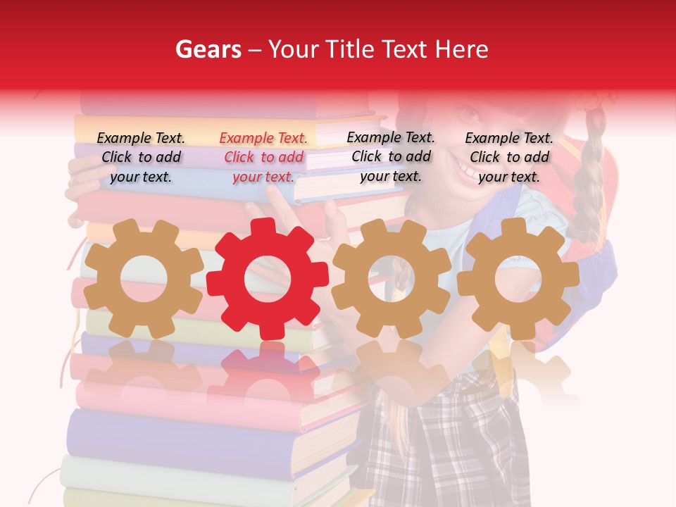 Isolated Smile Caucasian PowerPoint Template