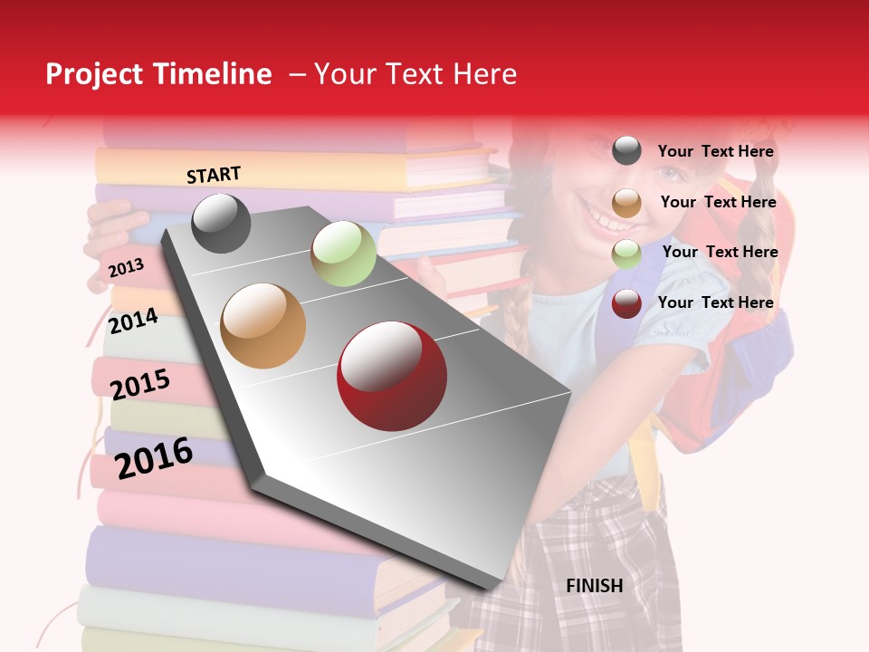Isolated Smile Caucasian PowerPoint Template