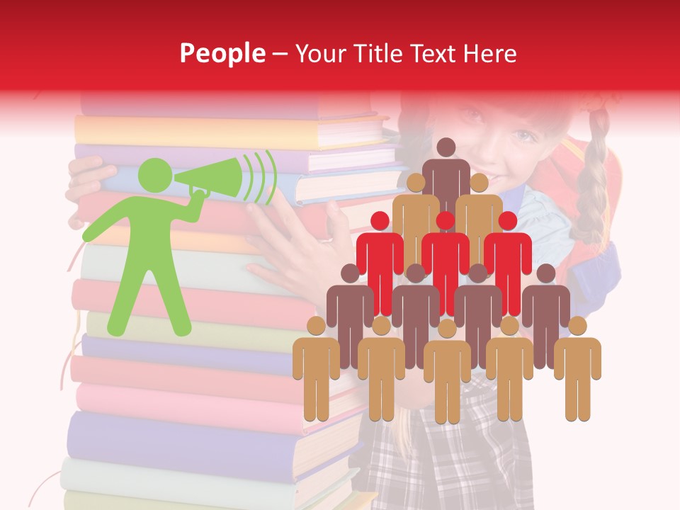 Isolated Smile Caucasian PowerPoint Template