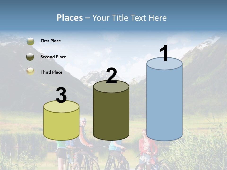 Biking In Mountains PowerPoint Template