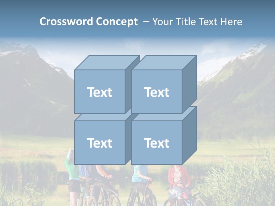 Biking In Mountains PowerPoint Template