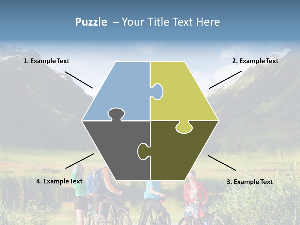 Biking In Mountains PowerPoint Template