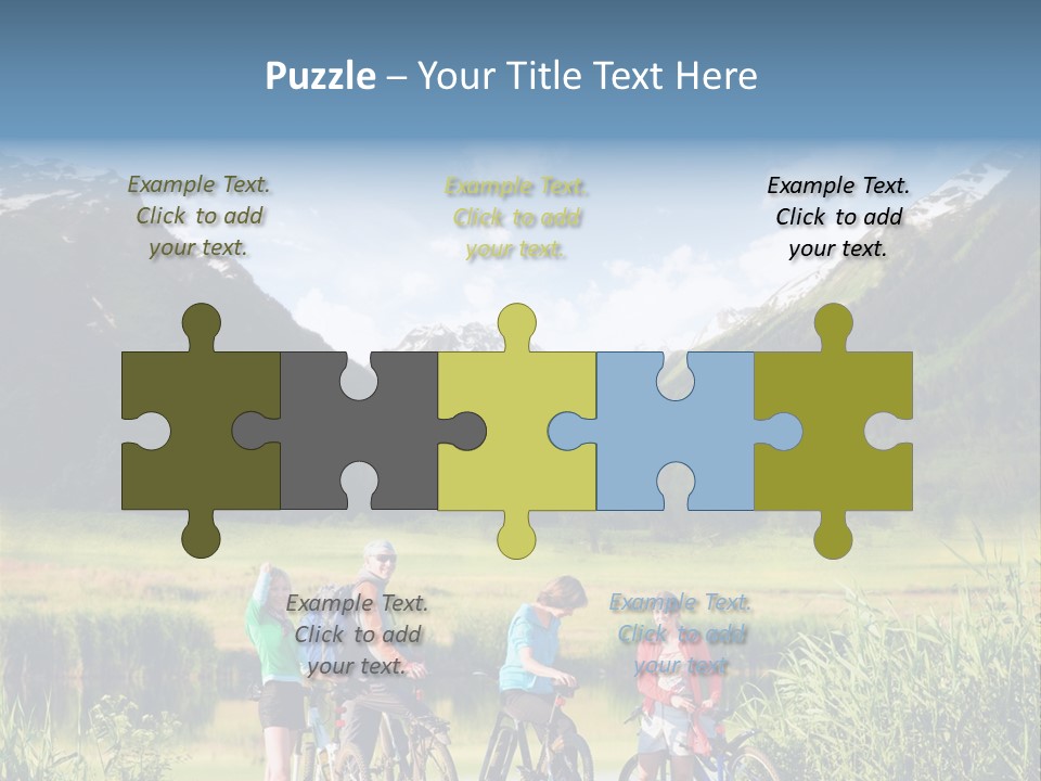 Biking In Mountains PowerPoint Template