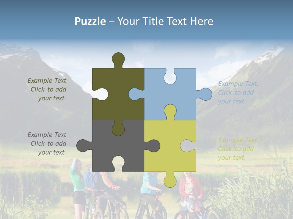 Biking In Mountains PowerPoint Template