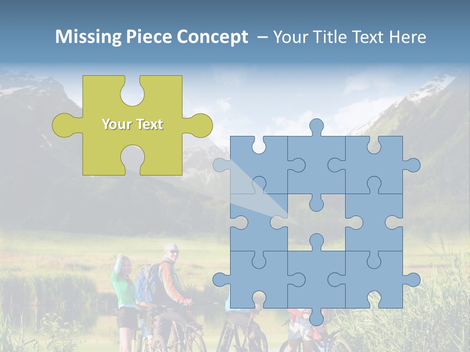 Biking In Mountains PowerPoint Template