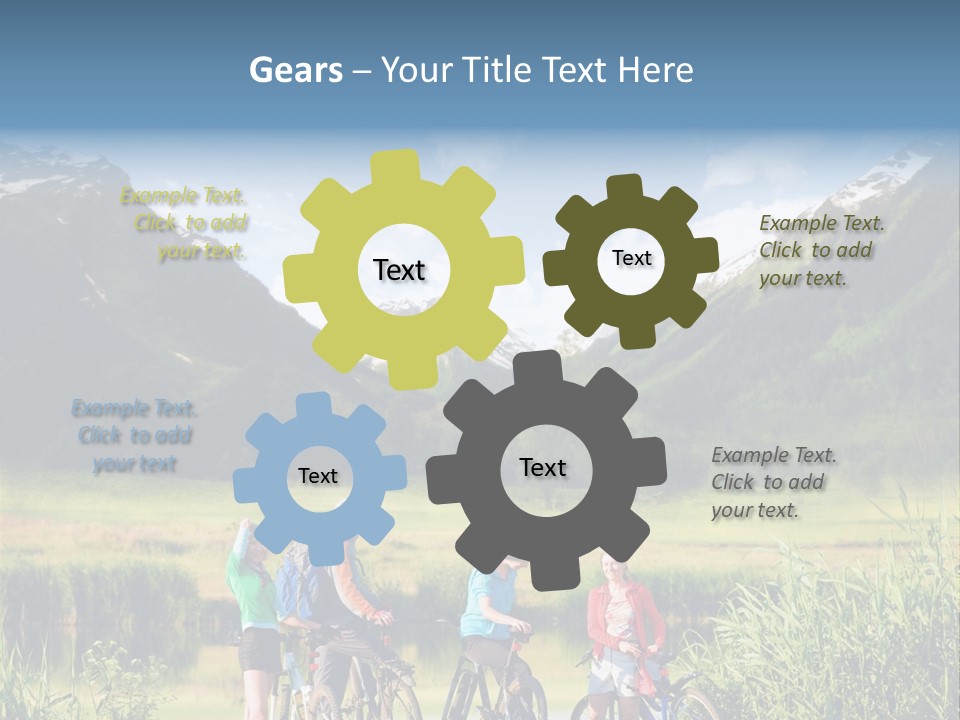 Biking In Mountains PowerPoint Template