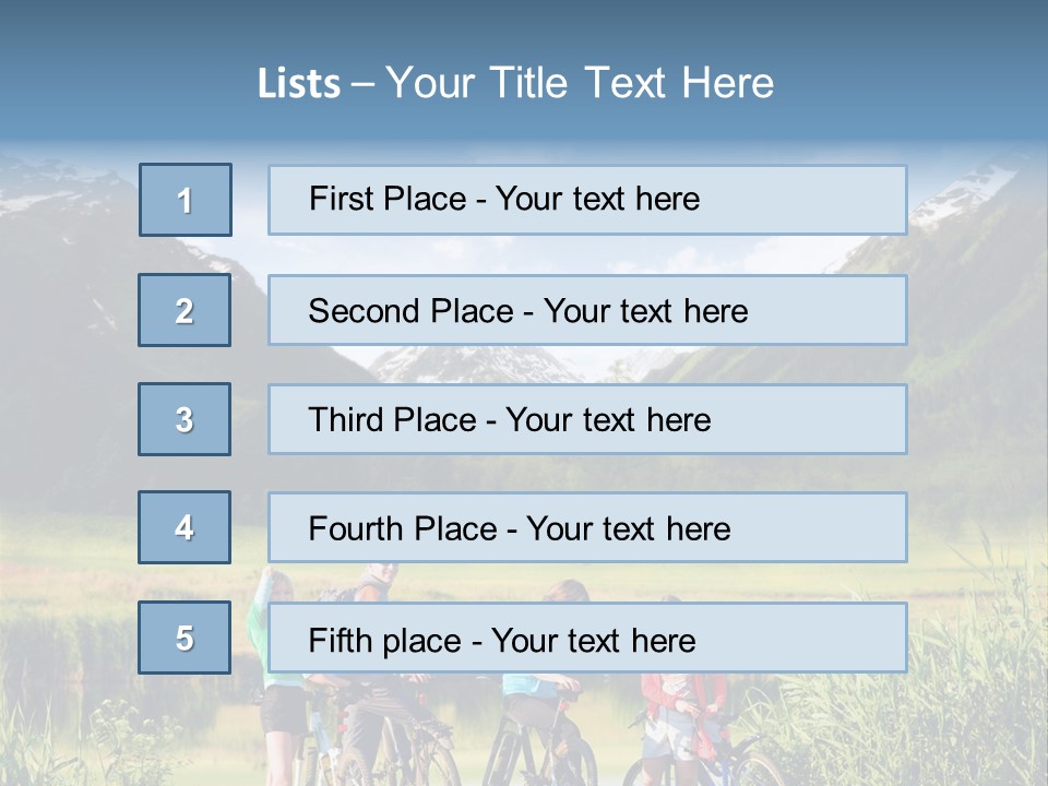 Biking In Mountains PowerPoint Template