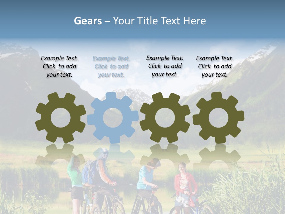 Biking In Mountains PowerPoint Template