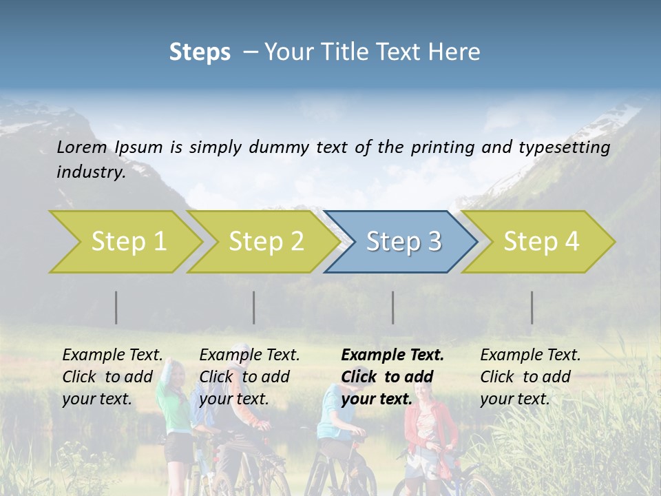 Biking In Mountains PowerPoint Template