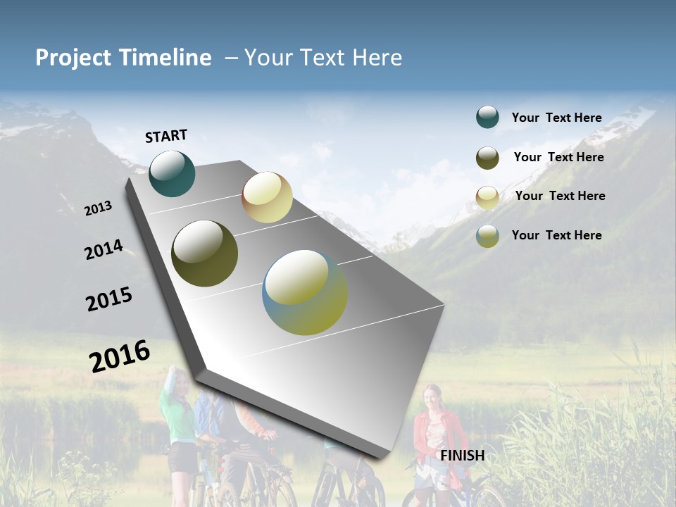 Biking In Mountains PowerPoint Template