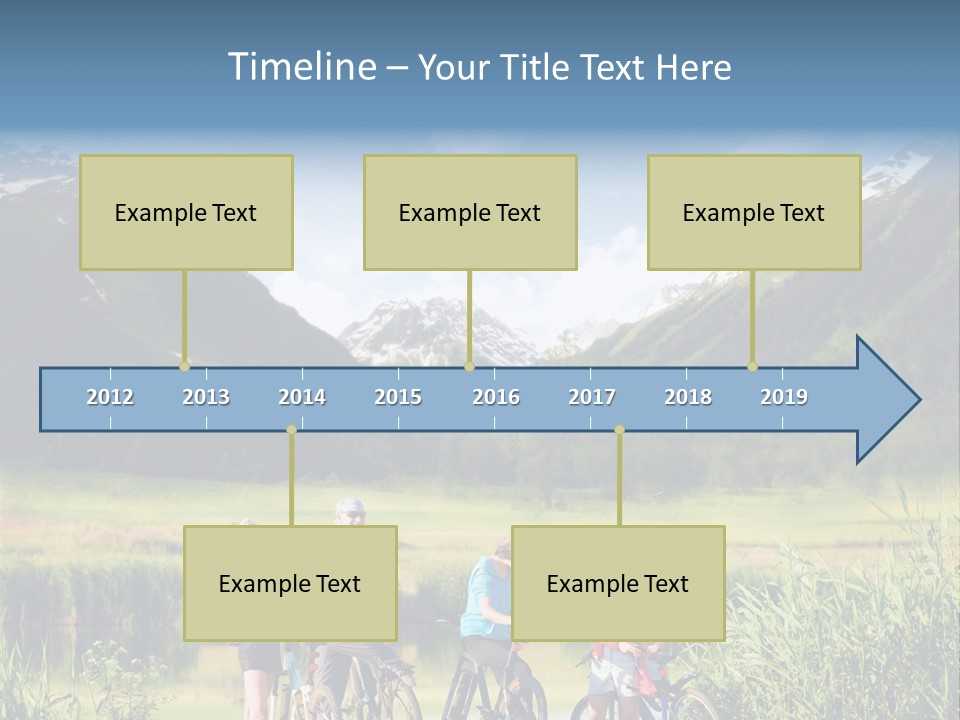Biking In Mountains PowerPoint Template
