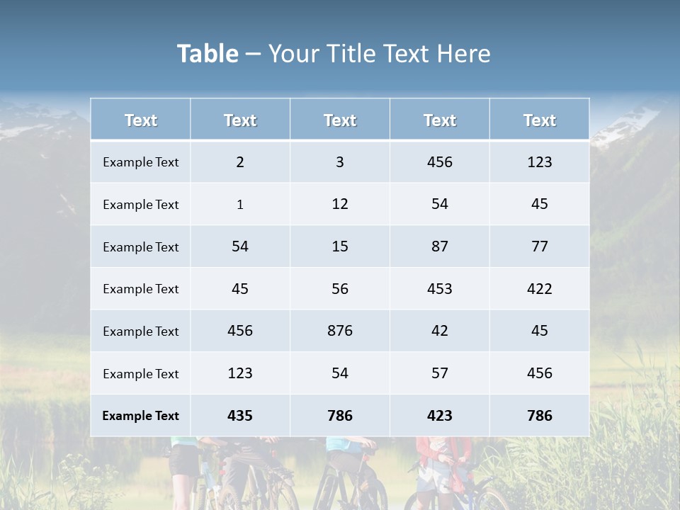 Biking In Mountains PowerPoint Template
