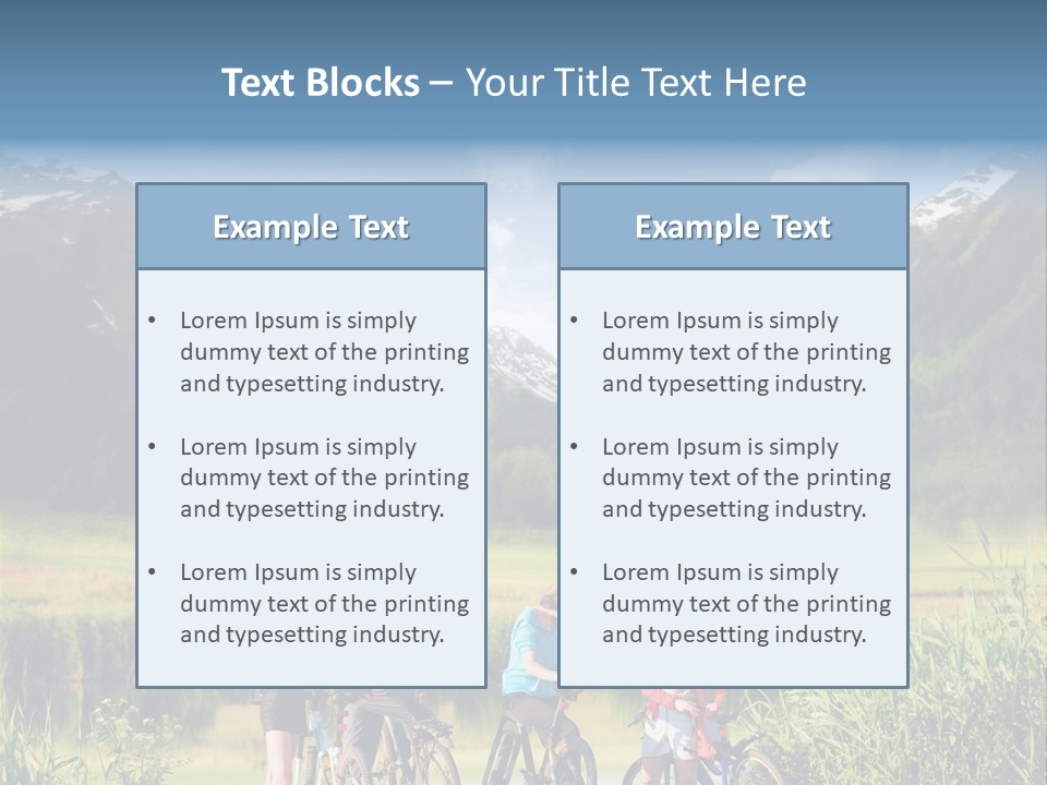 Biking In Mountains PowerPoint Template
