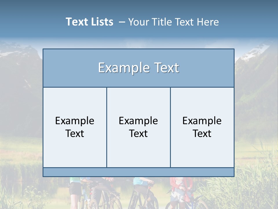 Biking In Mountains PowerPoint Template