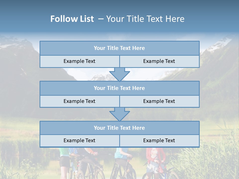 Biking In Mountains PowerPoint Template