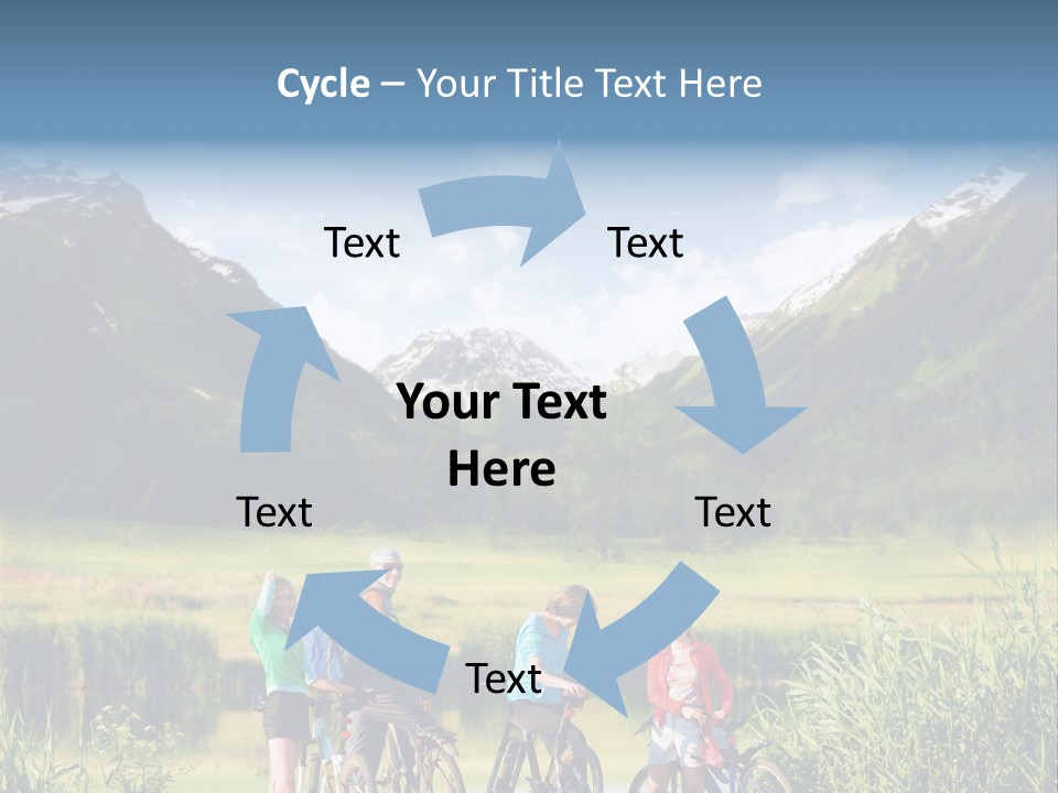 Biking In Mountains PowerPoint Template
