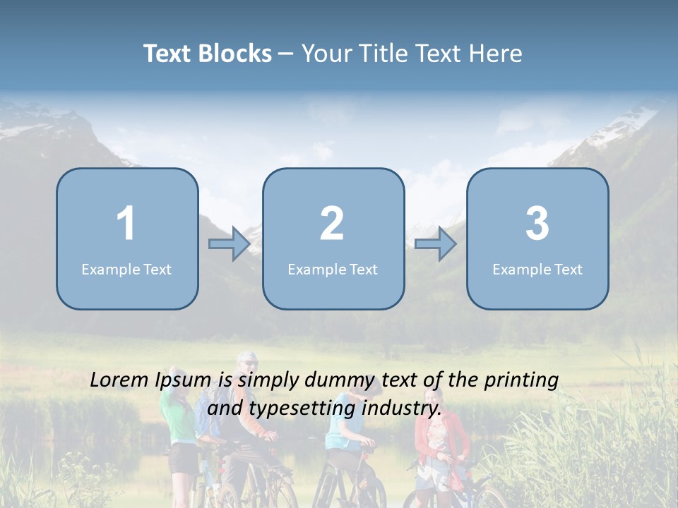 Biking In Mountains PowerPoint Template