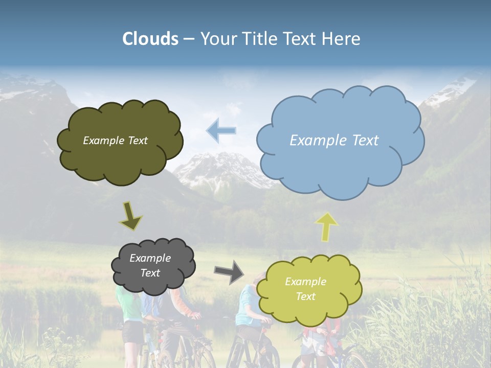 Biking In Mountains PowerPoint Template