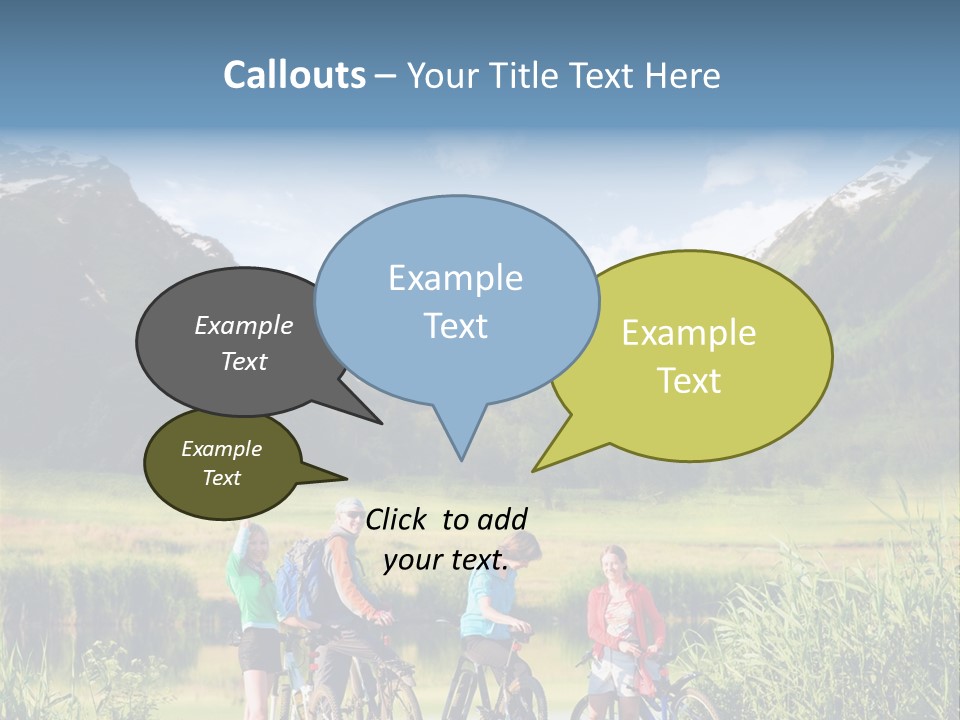 Biking In Mountains PowerPoint Template