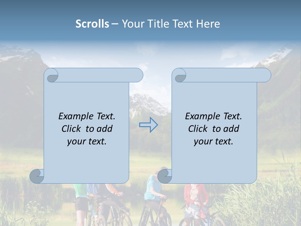 Biking In Mountains PowerPoint Template