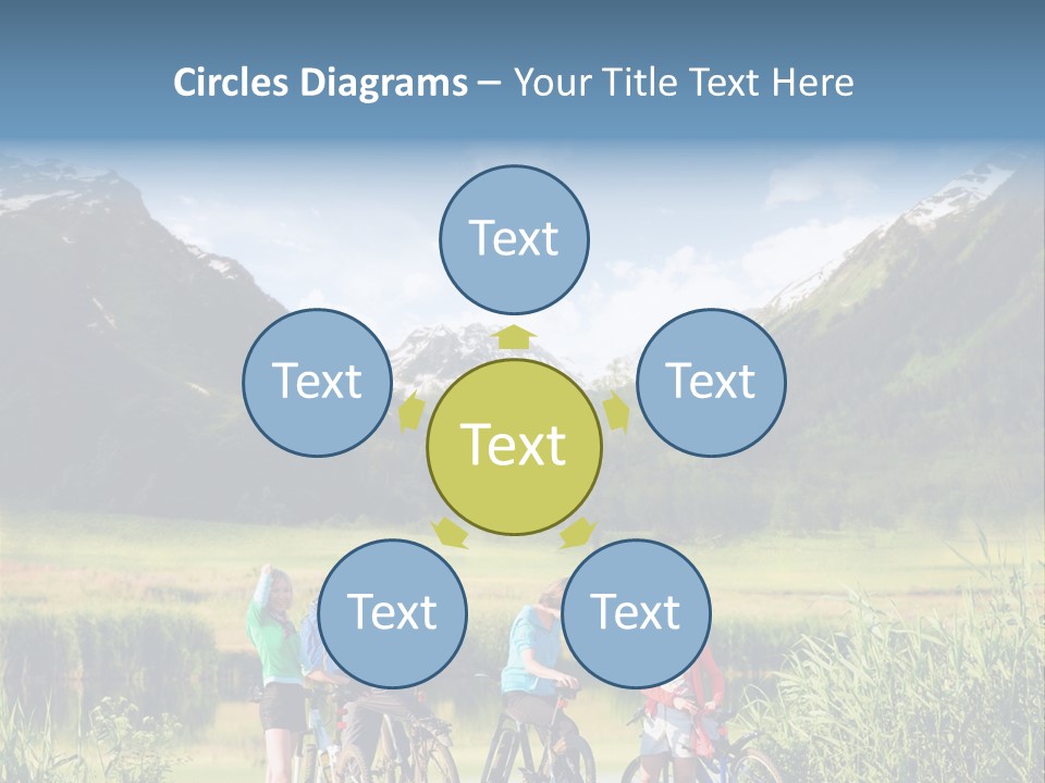 Biking In Mountains PowerPoint Template